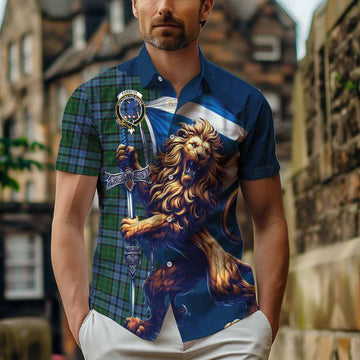 Forsyth Tartan Family Crest Hawaiian Shirt with Scottish Majestic Lion Kid - Tartan Vibes Clothing