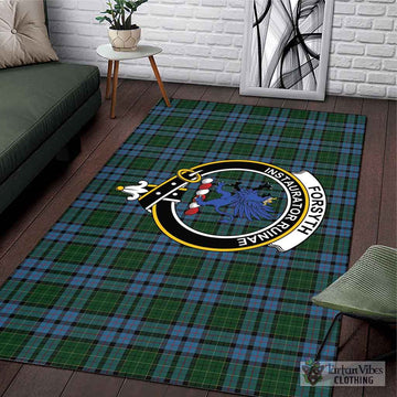 Forsyth Tartan Area Rug with Family Crest L 59*86 inch (150x220 cm) - Tartan Vibes Clothing