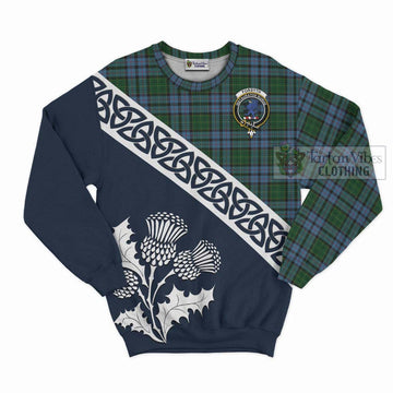 Forsyth Tartan Sweatshirt Featuring Thistle and Scotland Map Unisex - Tartan Vibes Clothing