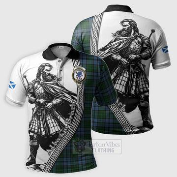 Forsyth Tartan Clan Crest Polo Shirt with Highlander Warrior Celtic Style Kid - Tartan Vibes Clothing