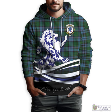 Forsyth Tartan Hoodie with Alba Gu Brath Regal Lion Emblem Zip Hoodie - Tartan Vibes Clothing
