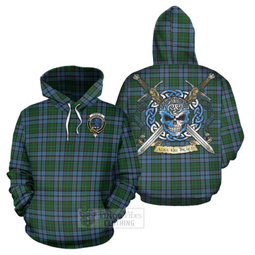 Forsyth Tartan Hoodie with Family Crest Celtic Skull Style Zip Hoodie - Tartan Vibes Clothing