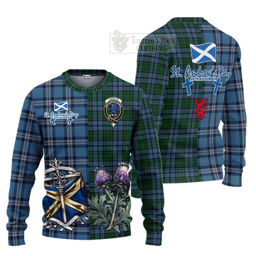 Forsyth Tartan Knitted Sweater Happy St. Andrew's Day Half Tartan Style Unisex - Tartan Vibes Clothing
