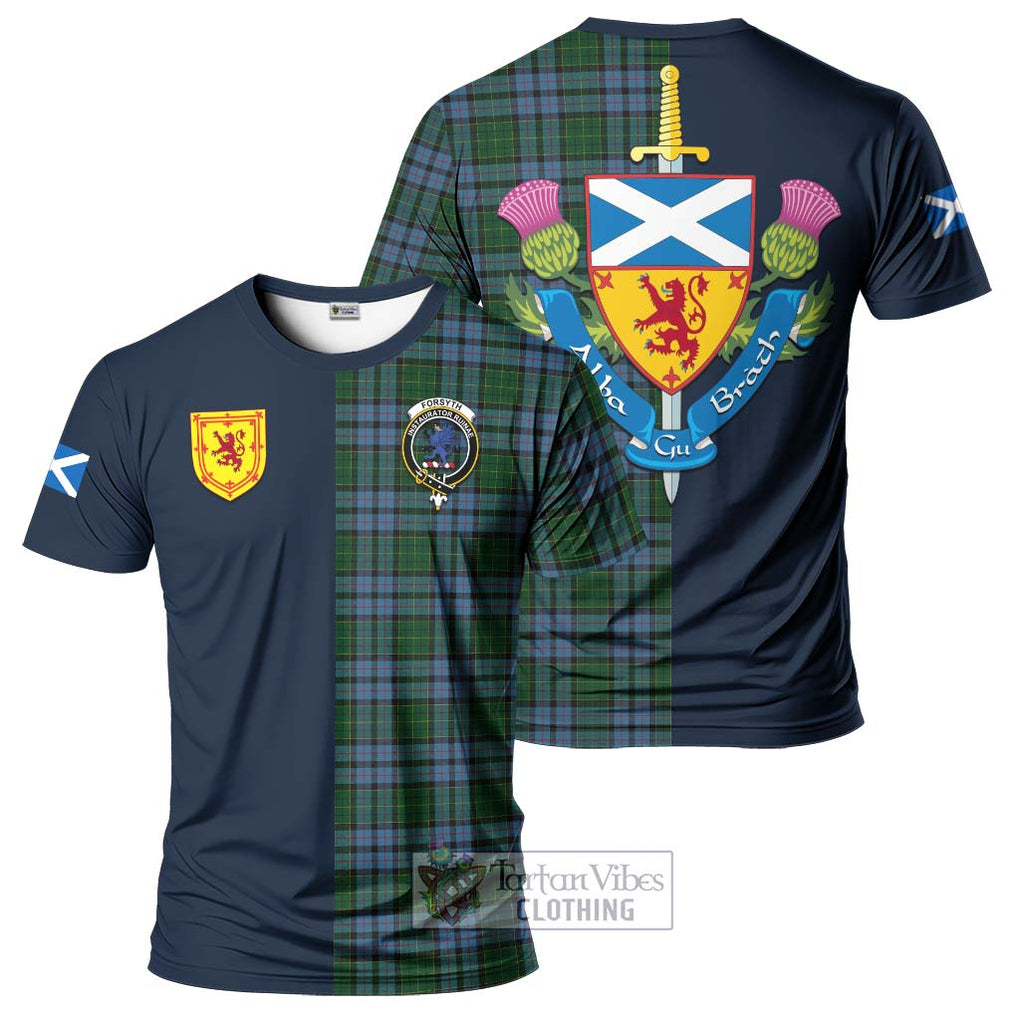 Forsyth Tartan T-Shirt Alba with Scottish Lion Royal Arm Half Style Kid's Shirt - Tartan Vibes Clothing