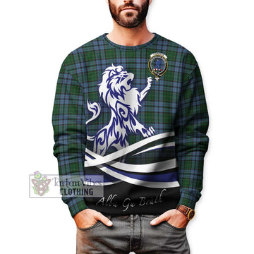Forsyth Tartan Sweatshirt with Alba Gu Brath Regal Lion Emblem Unisex - Tartan Vibes Clothing