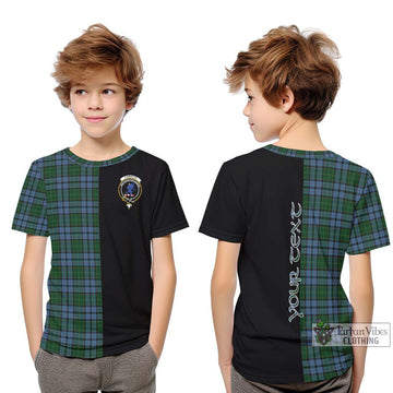 Forsyth Tartan Kid T-Shirt with Family Crest and Half Of Me Style Youth XL Size14 - Tartan Vibes Clothing