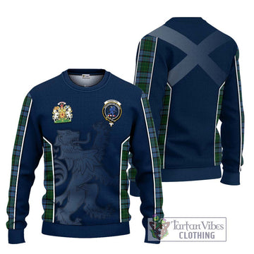 Forsyth Tartan Ugly Sweater with Family Crest and Lion Rampant Vibes Sport Style Unisex - Tartan Vibes Clothing
