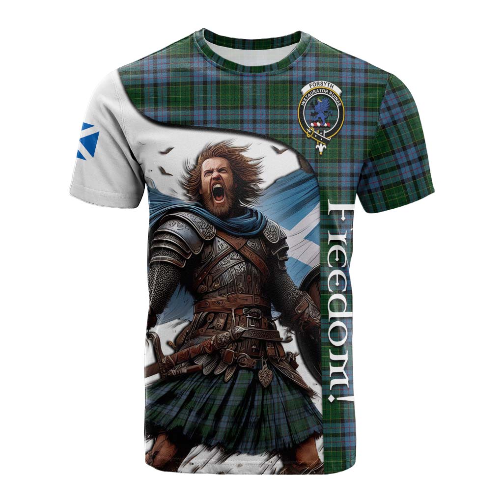 Forsyth Crest Tartan Cotton T-shirt Inspired by the Freedom of Scottish Warrior Kid's Shirt - Tartan Vibes Clothing