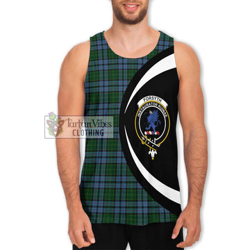 Forsyth Tartan Men's Tank Top with Family Crest Circle Style Men - Tartan Vibes Clothing