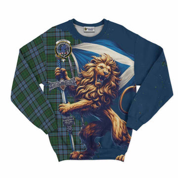 Forsyth Tartan Family Crest Sweatshirt with Scottish Majestic Lion Unisex - Tartan Vibes Clothing