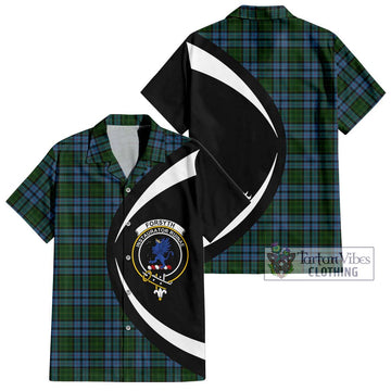 Forsyth Tartan Hawaiian Shirt with Family Crest Circle Style Kid - Tartan Vibes Clothing