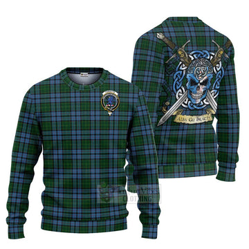 Forsyth Tartan Ugly Sweater with Family Crest Celtic Skull Style Unisex - Tartan Vibes Clothing