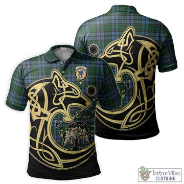Forsyth Tartan Polo Shirt with Family Crest Celtic Wolf Style Kid - Tartan Vibes Clothing