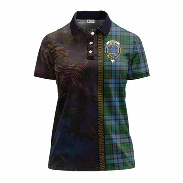 Forsyth Tartan Family Crest Women's Polo Shirt Alba Gu Brath Be Brave Lion Ancient Style