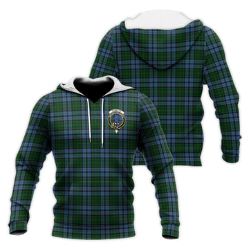 Forsyth Tartan Knitted Hoodie with Family Crest