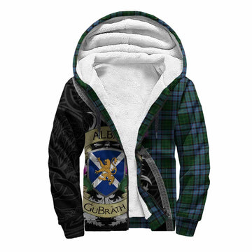 Forsyth Tartan Family Crest Sherpa Hoodie Lion Rampant Royal Thistle Shield Celtic Inspired Unisex S - Tartan Vibes Clothing