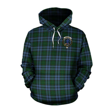 Forsyth Tartan Cotton Hoodie with Family Crest Celtic Skull Style Pullover Hoodie XS - Tartan Vibes Clothing