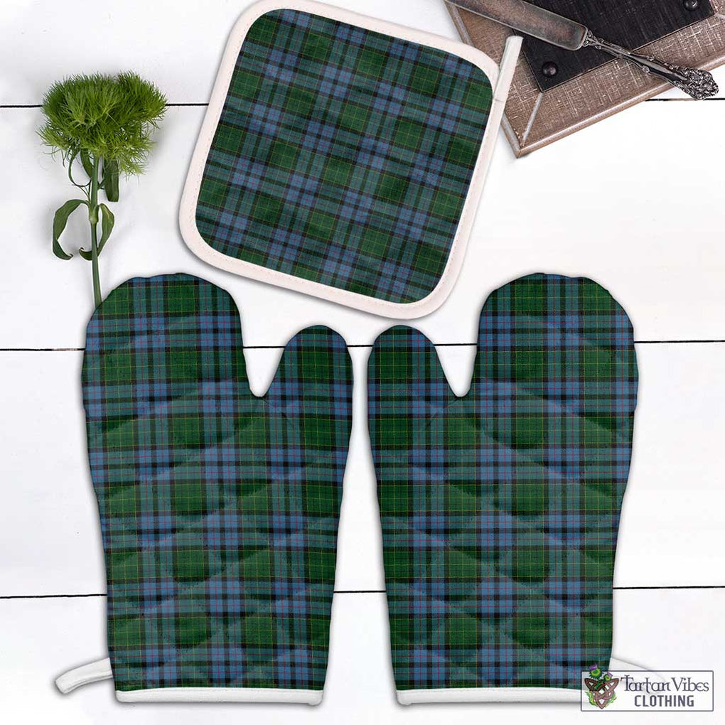 Forsyth Tartan Combo Oven Mitt & Pot-Holder Combo 2 Oven Mitt & 1 Pot-Holder Black - Tartan Vibes Clothing