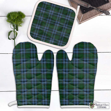 Forsyth Tartan Combo Oven Mitt & Pot-Holder Combo 2 Oven Mitt & 1 Pot-Holder Black - Tartan Vibes Clothing