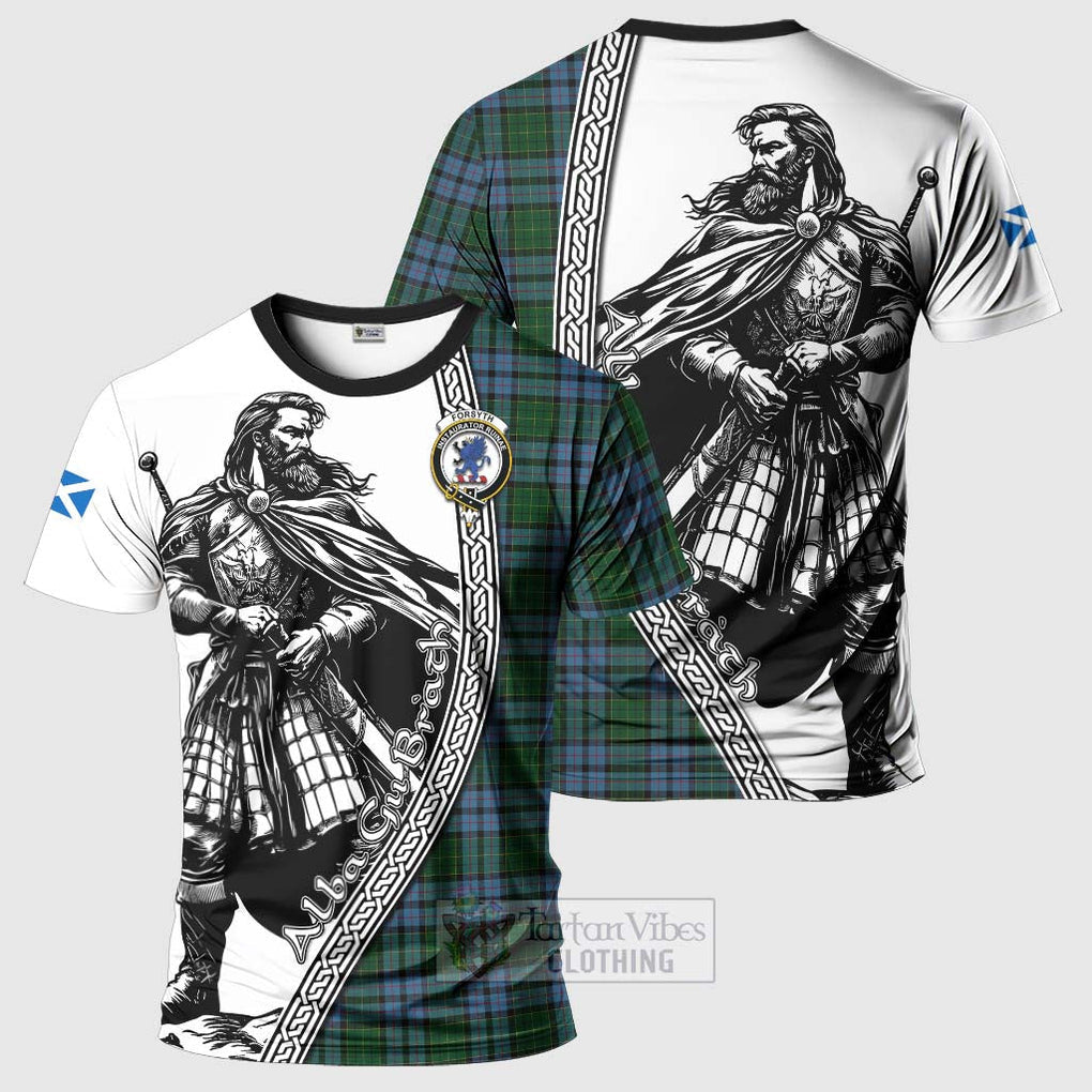 Forsyth Tartan Clan Crest T-Shirt with Highlander Warrior Celtic Style Kid's Shirt - Tartan Vibes Clothing