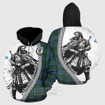 Forsyth Tartan Clan Crest Hoodie with Highlander Warrior Celtic Style Zip Hoodie - Tartan Vibes Clothing