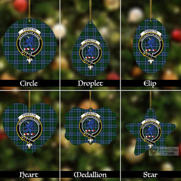 Forsyth Tartan Christmas Aluminium Ornament with Family Crest Aluminium - Tartan Vibes Clothing