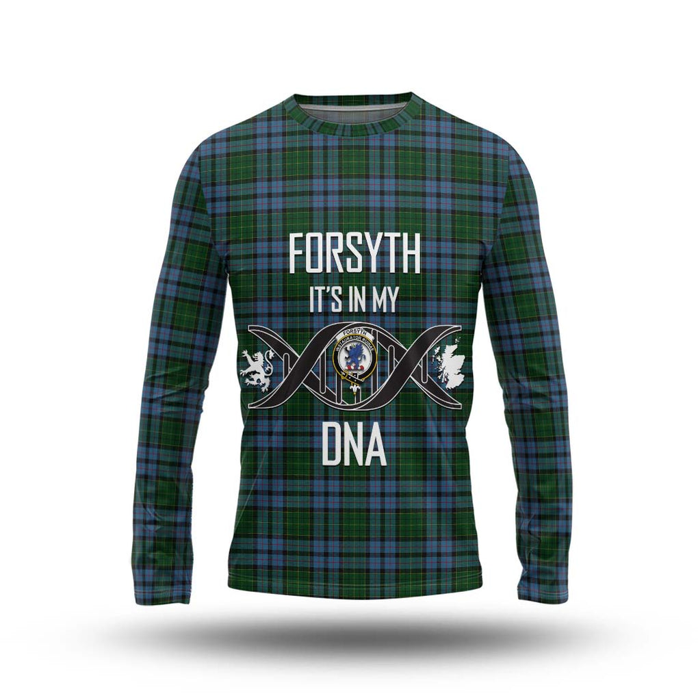 Forsyth Tartan Long Sleeve T-Shirt with Family Crest DNA In Me Style Unisex - Tartan Vibes Clothing