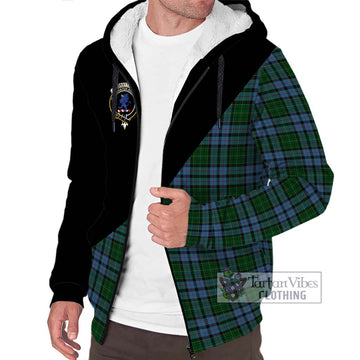 Forsyth Tartan Sherpa Hoodie with Family Crest and Military Logo Style Unisex S - Tartan Vibes Clothing