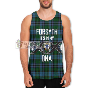 Forsyth Tartan Men's Tank Top with Family Crest DNA In Me Style Men - Tartan Vibes Clothing