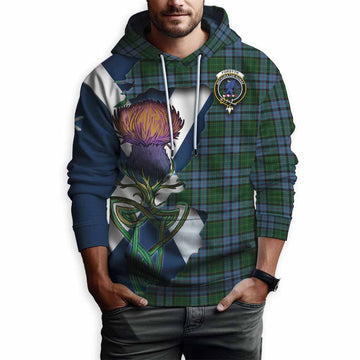Tartan Vibes Clothing Forsyth Tartan Family Crest Hoodie Scottish Thistle Celtic Inspired