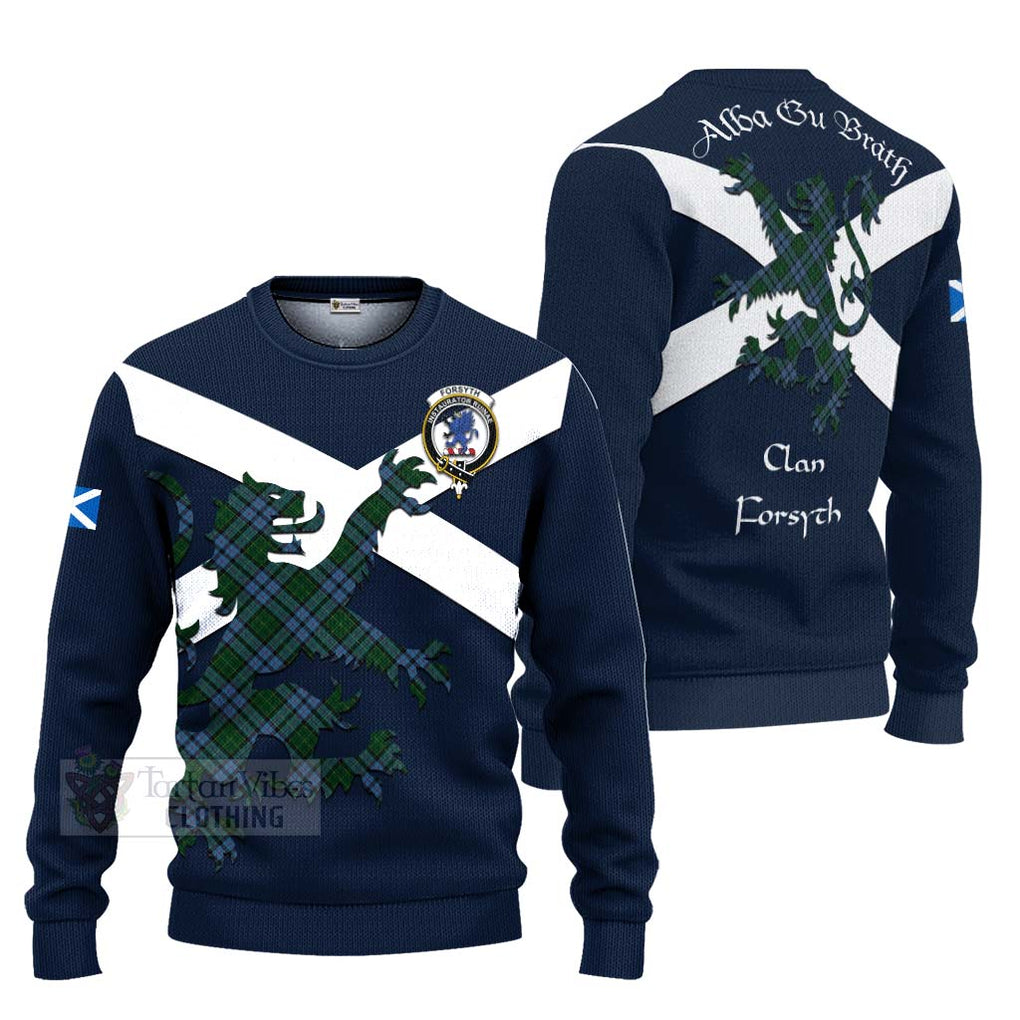Forsyth Tartan Lion Rampant Ugly Sweater Proudly Display Your Heritage with Alba Gu Brath and Clan Name Unisex - Tartan Vibes Clothing
