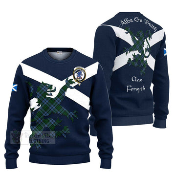 Forsyth Tartan Lion Rampant Ugly Sweater Proudly Display Your Heritage with Alba Gu Brath and Clan Name Unisex - Tartan Vibes Clothing