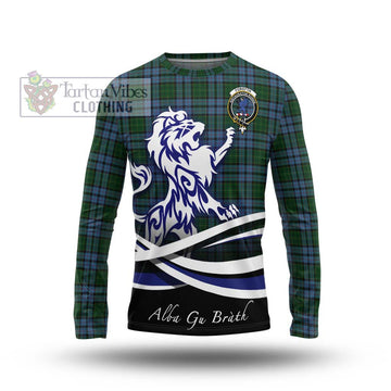 Forsyth Tartan Long Sleeve T-Shirt with Alba Gu Brath Regal Lion Emblem Unisex - Tartan Vibes Clothing