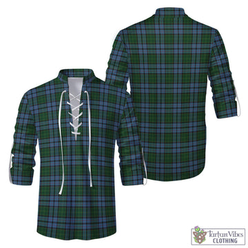 Forsyth Tartan Men's Scottish Traditional Jacobite Ghillie Kilt Shirt