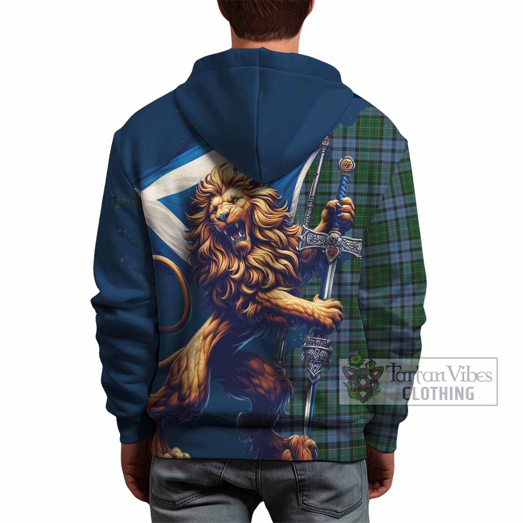 Forsyth Tartan Family Crest Hoodie with Scottish Majestic Lion - Tartan Vibes Clothing