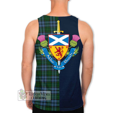 Forsyth Tartan Men's Tank Top Alba with Scottish Lion Royal Arm Half Style - Tartan Vibes Clothing
