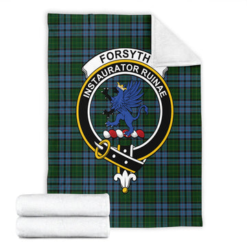 Forsyth Tartan Blanket with Family Crest
