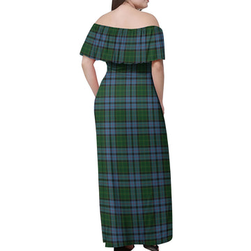 Forsyth Tartan Off Shoulder Long Dress - Tartan Vibes Clothing