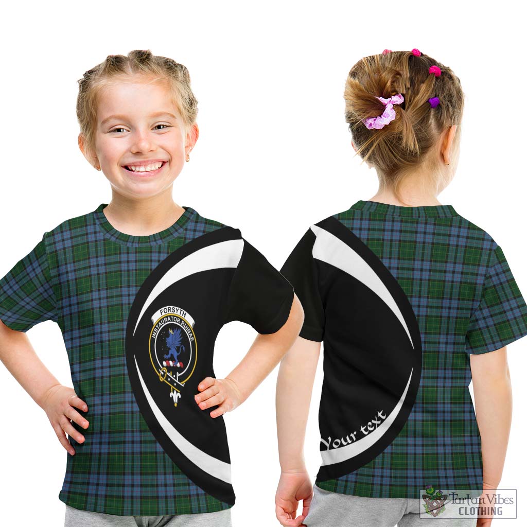 Forsyth Tartan Kid T-Shirt with Family Crest Circle Style - Tartan Vibes Clothing