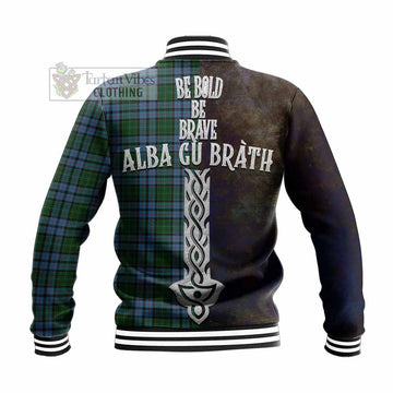 Forsyth Tartan Family Crest Baseball Jacket Alba Gu Brath Be Brave Lion Ancient Style