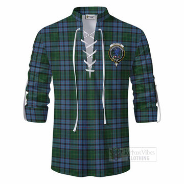 Forsyth Tartan Ghillie Kilt Shirt with Family Crest DNA In Me Style - Tartan Vibes Clothing