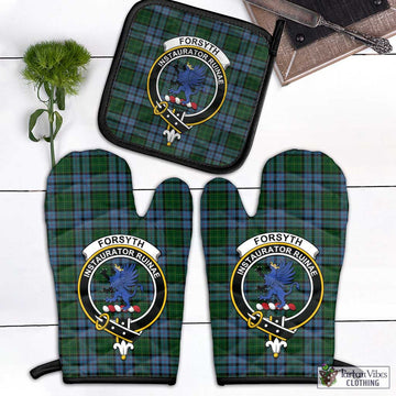 Forsyth Tartan Combo Oven Mitt & Pot-Holder with Family Crest - Tartan Vibes Clothing