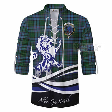 Forsyth Tartan Ghillie Kilt Shirt with Alba Gu Brath Regal Lion Emblem - Tartan Vibes Clothing