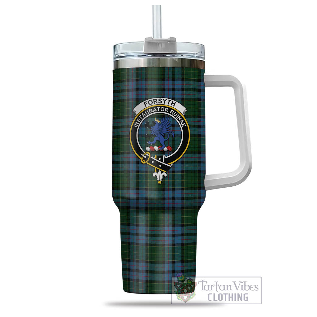 Forsyth Tartan Tumbler with Handle with Family Crest - Tartan Vibes Clothing