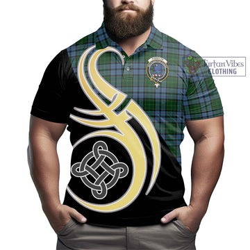 Forsyth Tartan Polo Shirt with Family Crest and Celtic Symbol Style - Tartan Vibes Clothing
