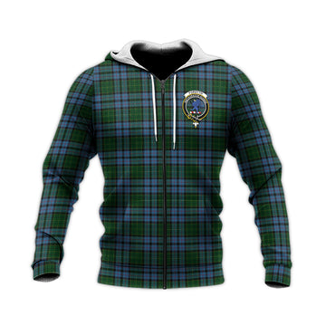 Forsyth Tartan Knitted Hoodie with Family Crest