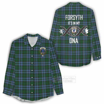 Forsyth Tartan Women's Casual Shirt with Family Crest DNA In Me Style
