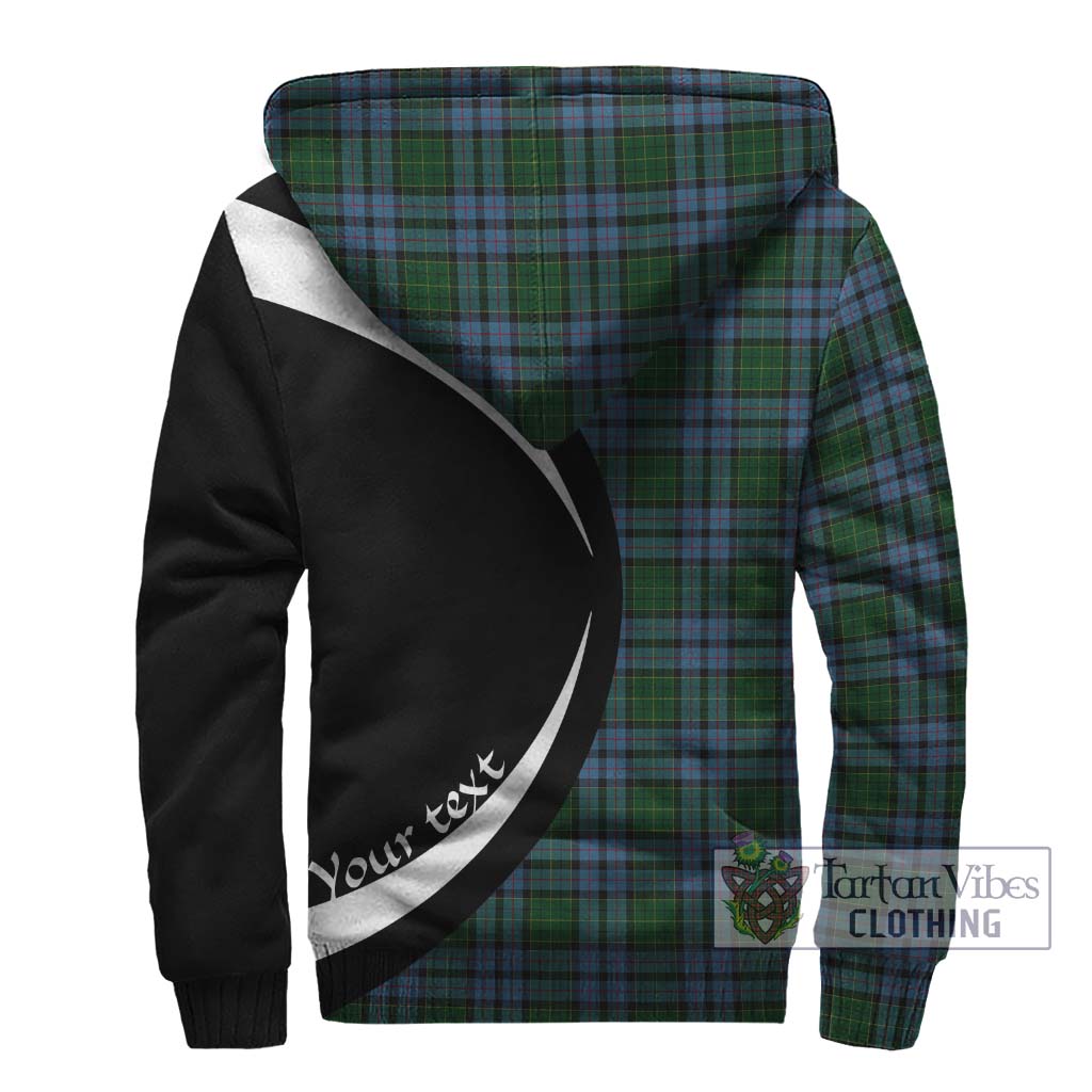 Forsyth Tartan Sherpa Hoodie with Family Crest Circle Style - Tartan Vibes Clothing