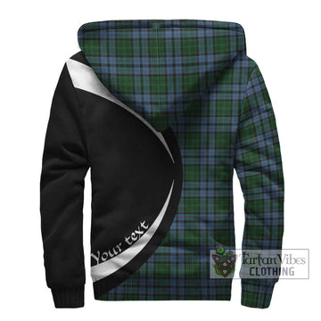 Forsyth Tartan Sherpa Hoodie with Family Crest Circle Style - Tartan Vibes Clothing
