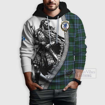 Forsyth Tartan Clan Crest Hoodie with Highlander Warrior Celtic Style - Tartan Vibes Clothing